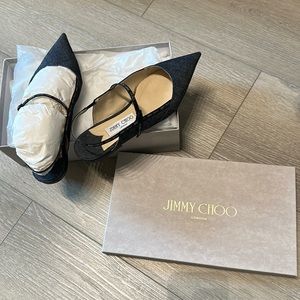 Jimmy Choo London Ree Flat Indigo size 39